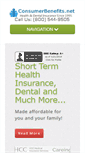 Mobile Screenshot of consumerbenefits.net